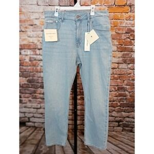 Calvin Klein Jeans High Rise Slim Womens Light Blue Stretch 31/26 Light Wash